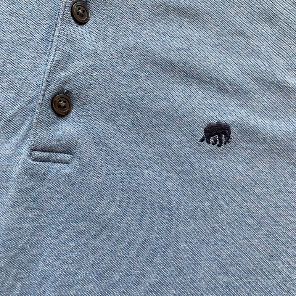 Men's Banana Republic Light Blue Polo Shirt, XL - Picture 2 of 4